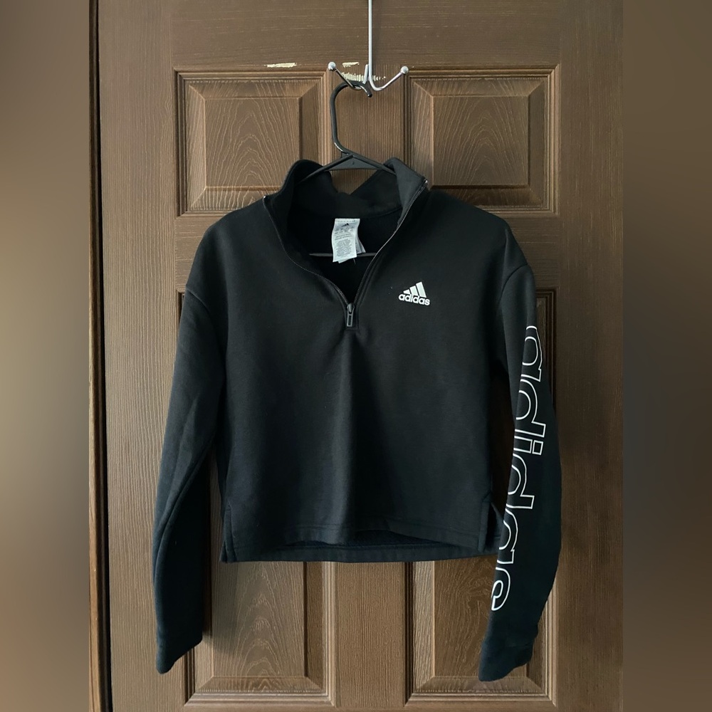 Adidas Black Fleece Zip-Up